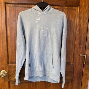 Abercrombie & Fitch Light Blue Splatter Hoodie